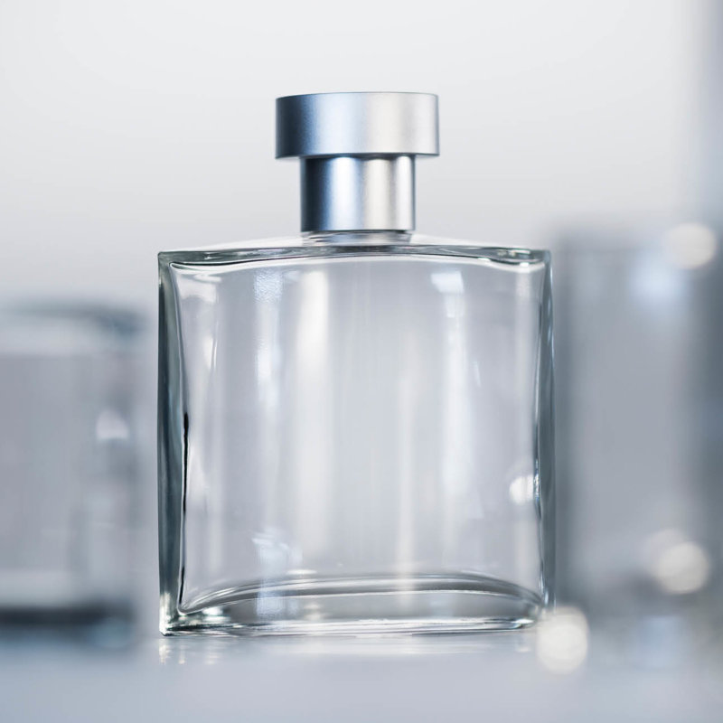 perfume glass bottle with closure
