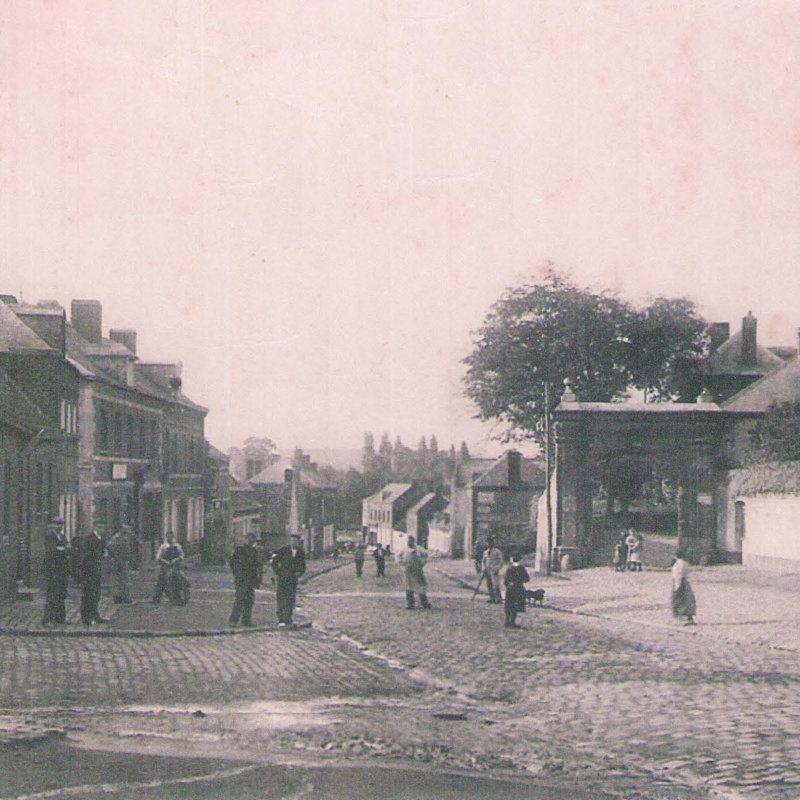 Historic picture of masniers main street from 1908
