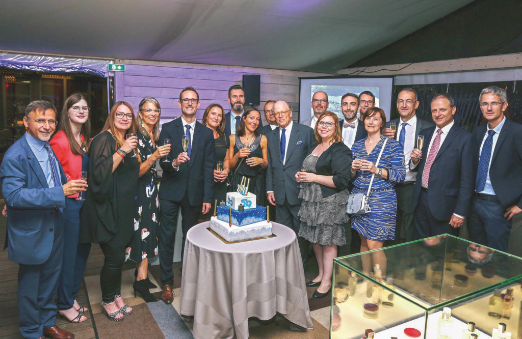 People celebrating the 200th anniversary of the french plant