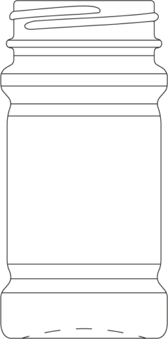 Technical drawing of spice jar 75 ml - article number 35210