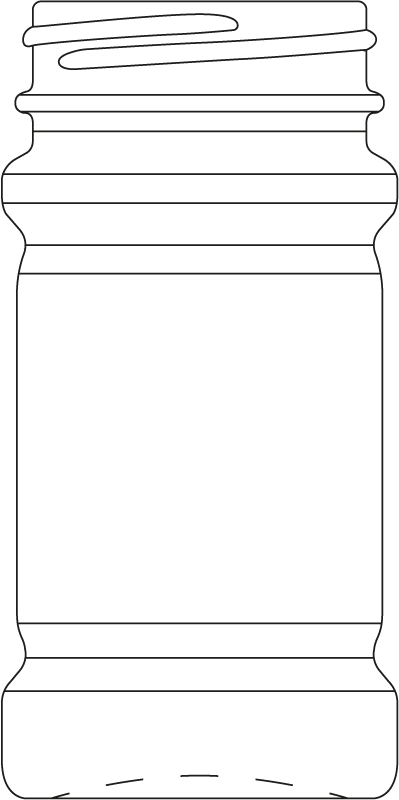 Technical drawing of spice jar 75 ml - article number 35210