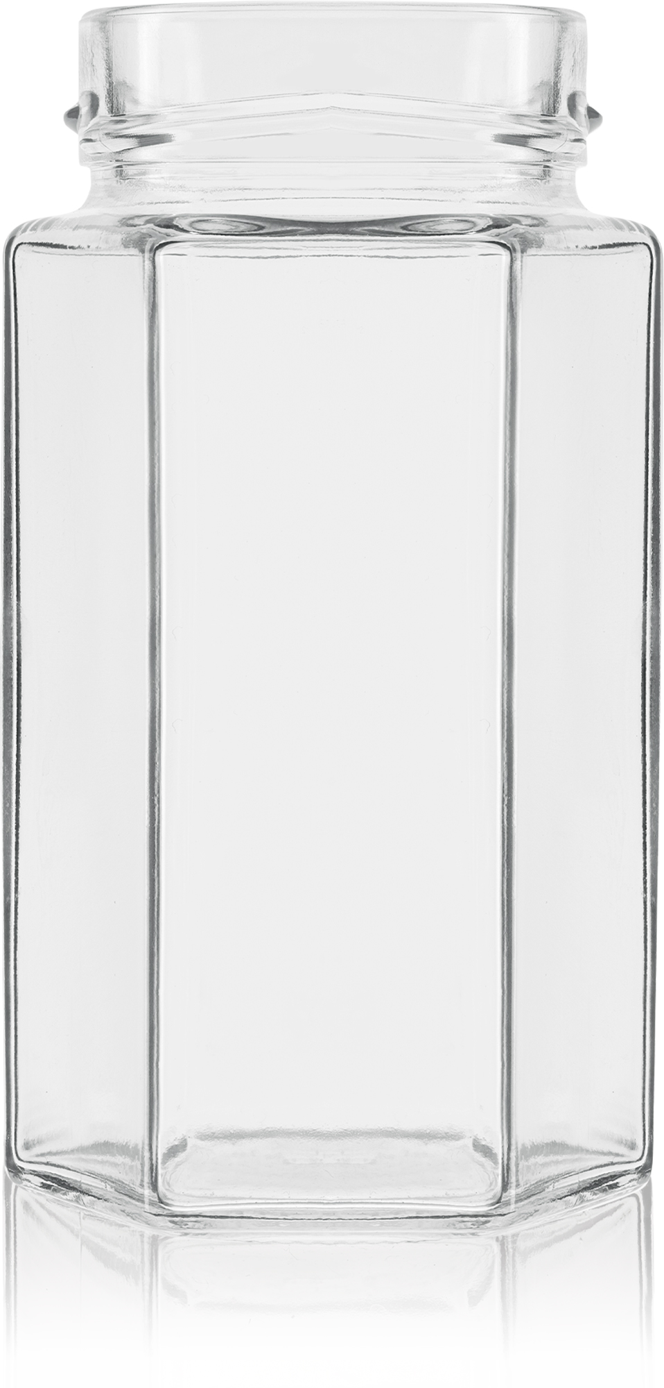 Hexagonal jar 250 ml 61182 Verpackungsglas Stoelzle