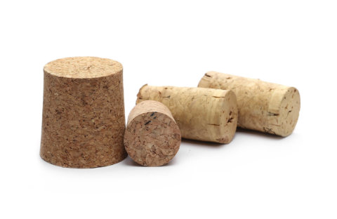Selection of cork closures in different sizes