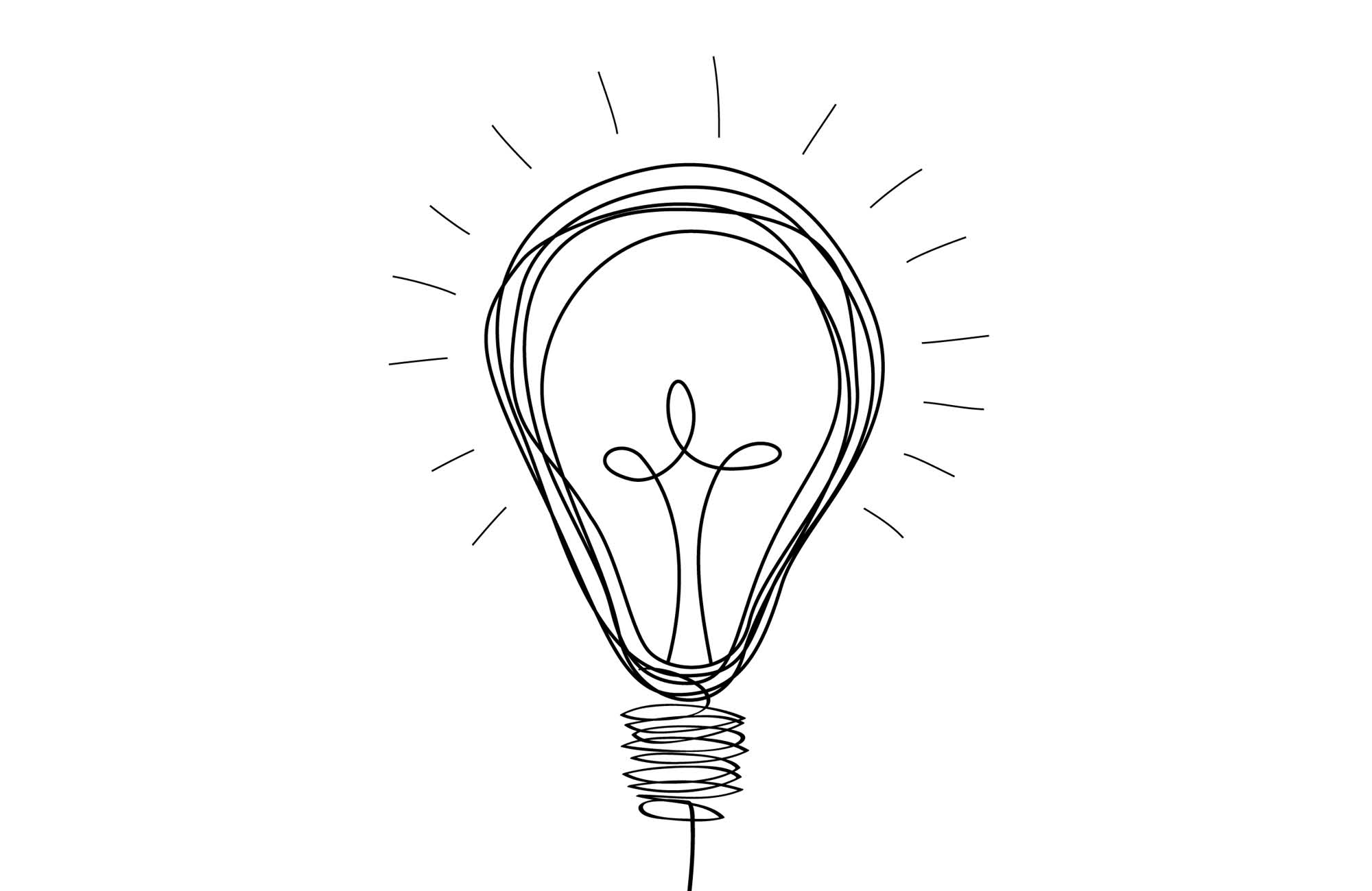 Light bulb symbolic forthe idea and decision of the customer for a product development