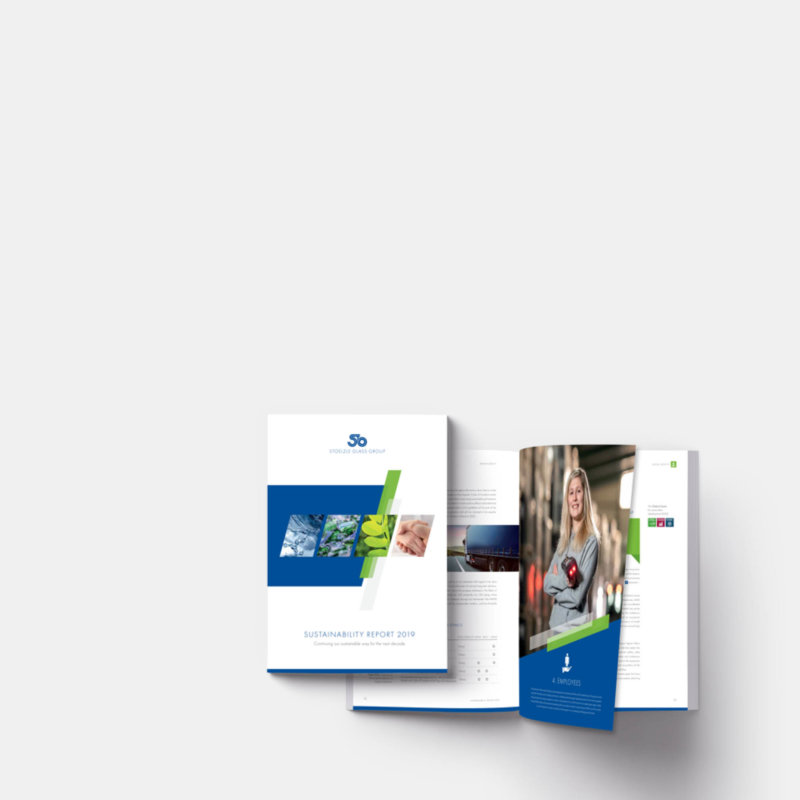 Mockup of sustainability report