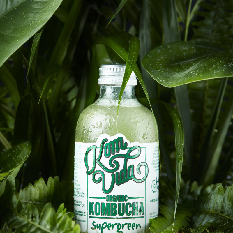 Komvida bottle in forest
