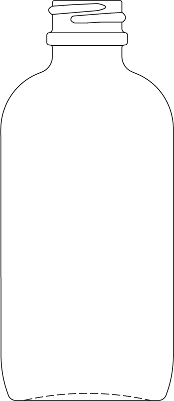 Technical drawing of boston round 4 oz - article number 68189