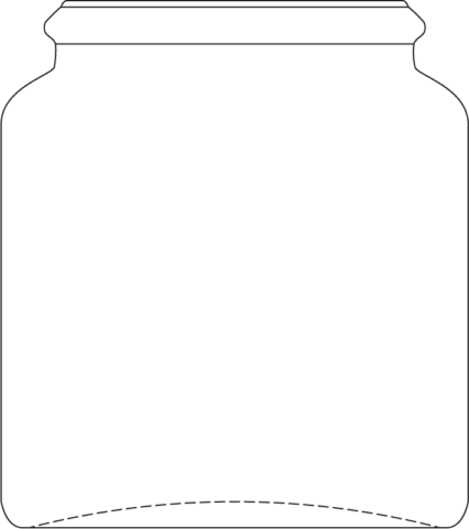 Technical drawing of pill bottle 30 ml - article number 69444