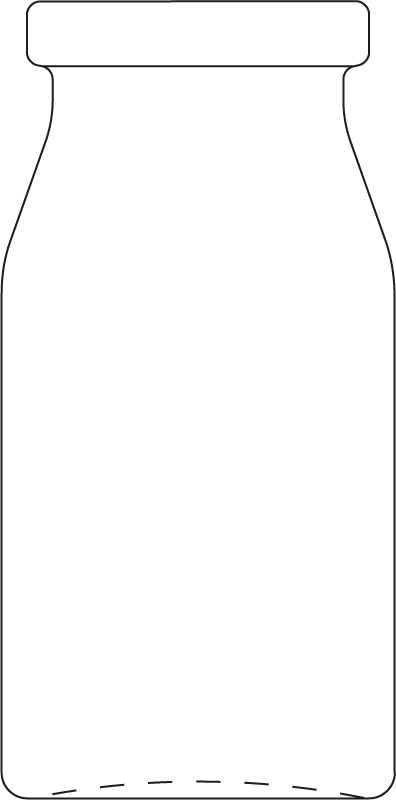 Technical drawing of injection bottle 8 ml - article number 73951