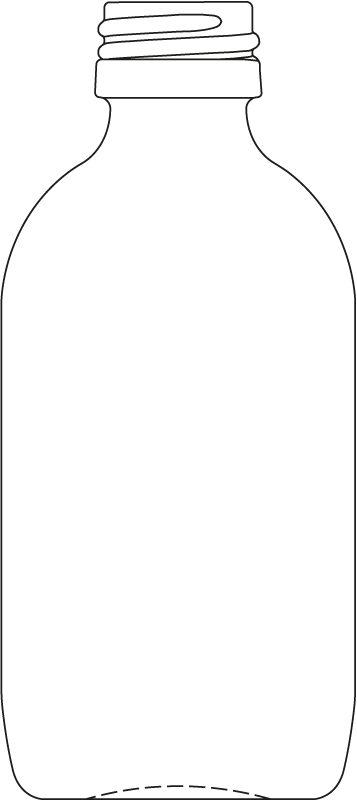 Technical drawing of dropper bottle 50 ml - article number 74139