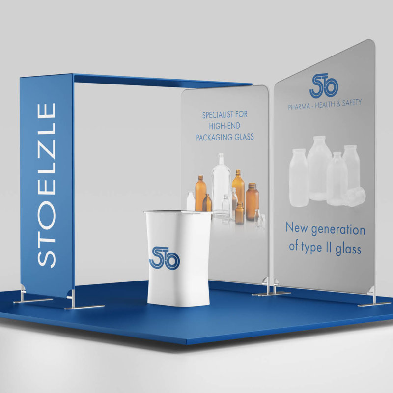 Mock-up or a Stoelzle booth
