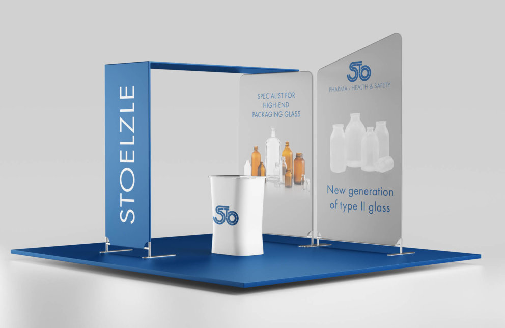 Mock up of a Stoelzle booth