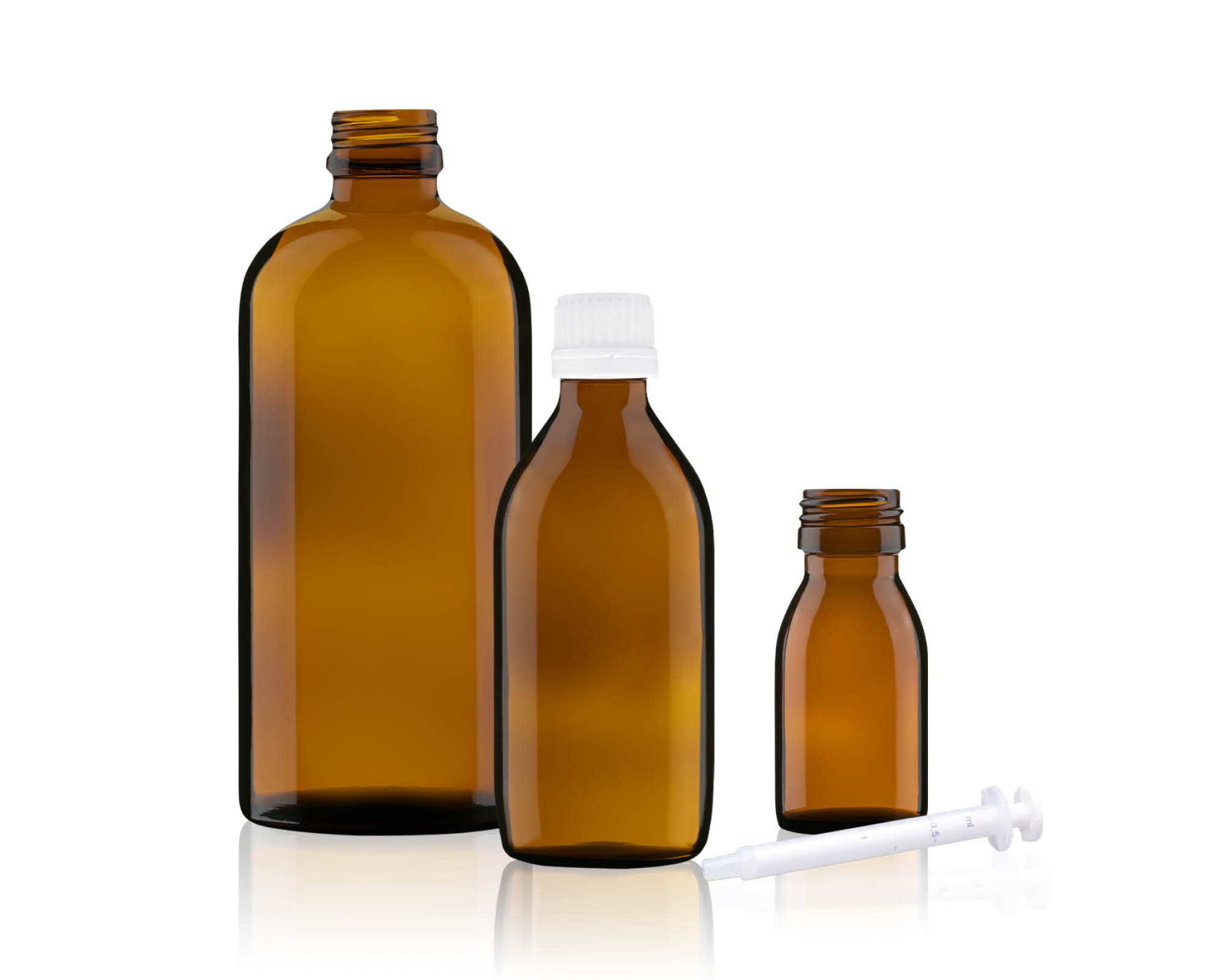 4 oz. Bottle: Clear Glass, 24-400 Neck Size - Abundant Health