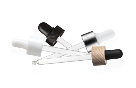 Pipette (black with ribs, white, silver, wooden)