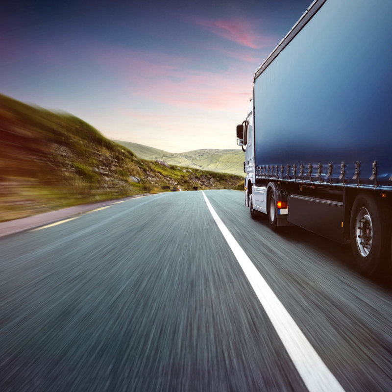 Truck on a road