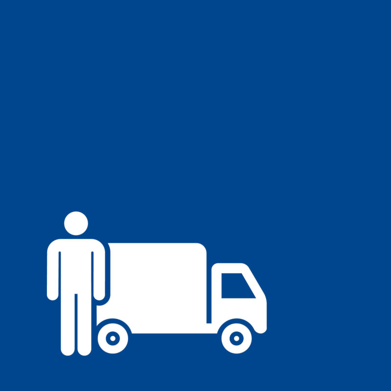 Icon truck with man