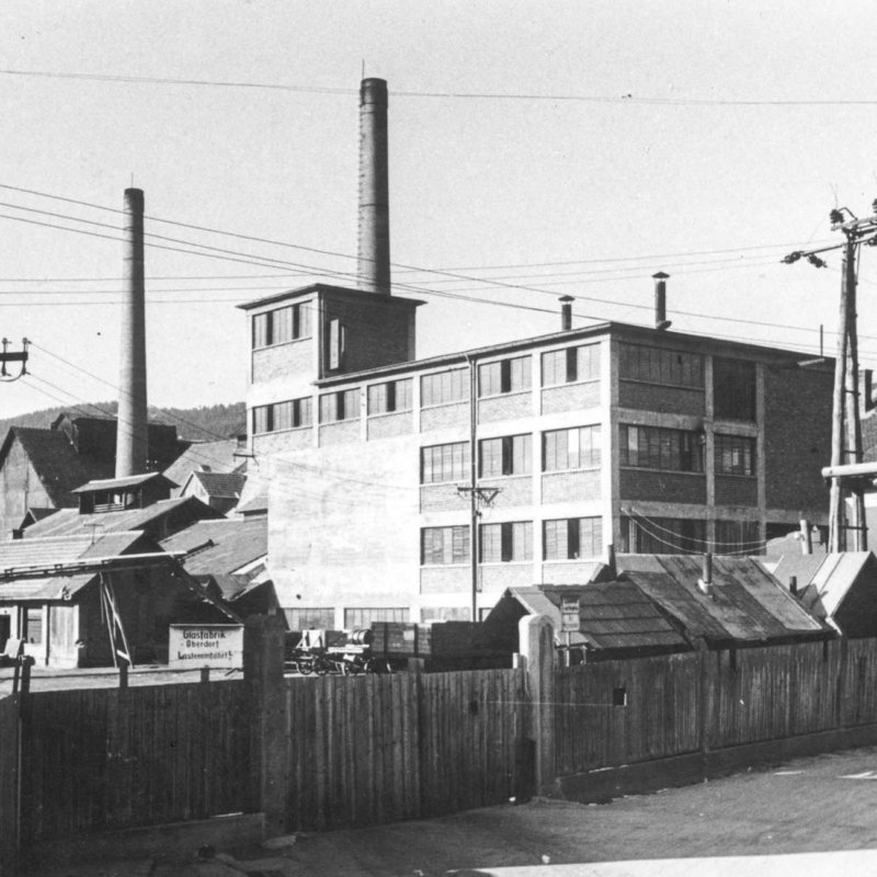 Historic picture of Stoelzle Plant Oberdorf in Austria 1956