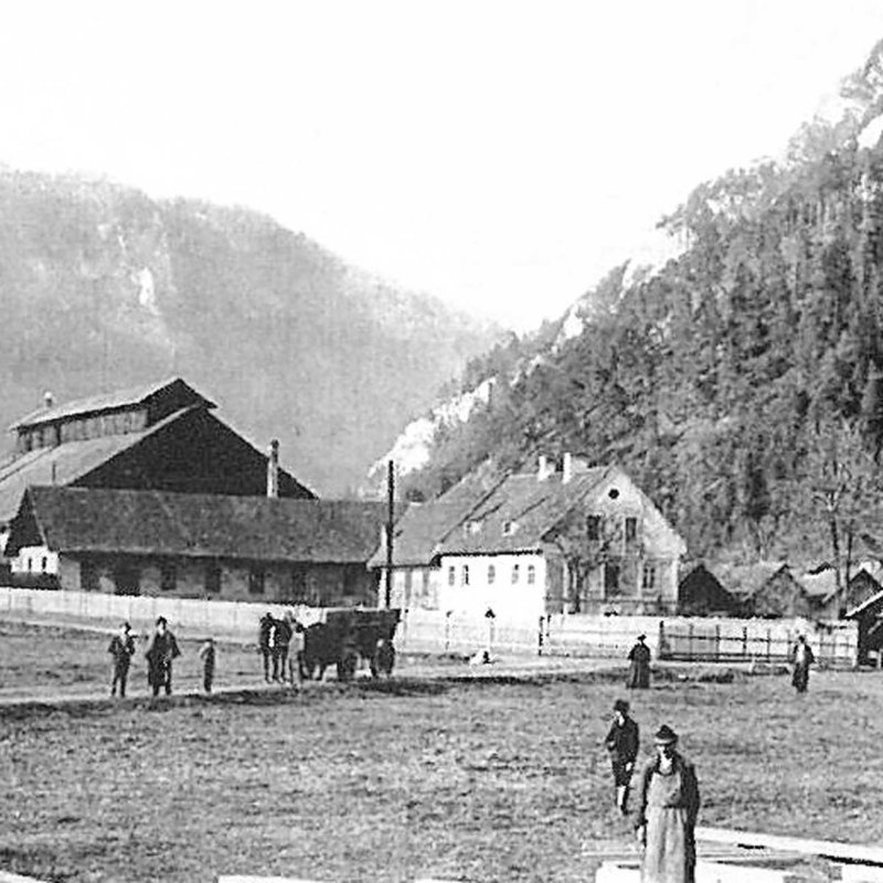 Historic picture of Stoelzle Plant in Austria end 19th century