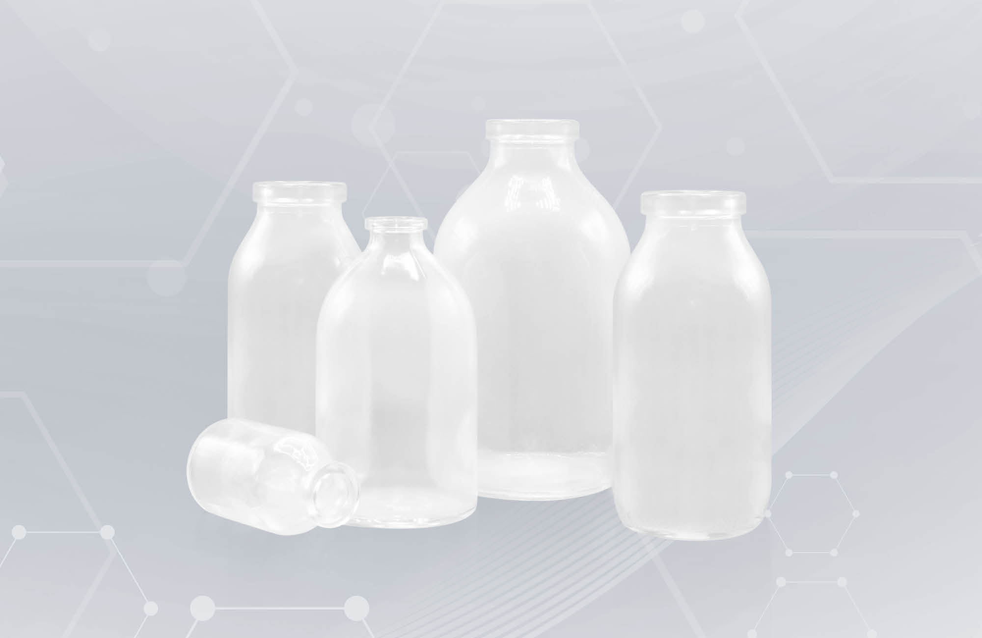 Flint pharma bottles with Typ II inner surface treatment