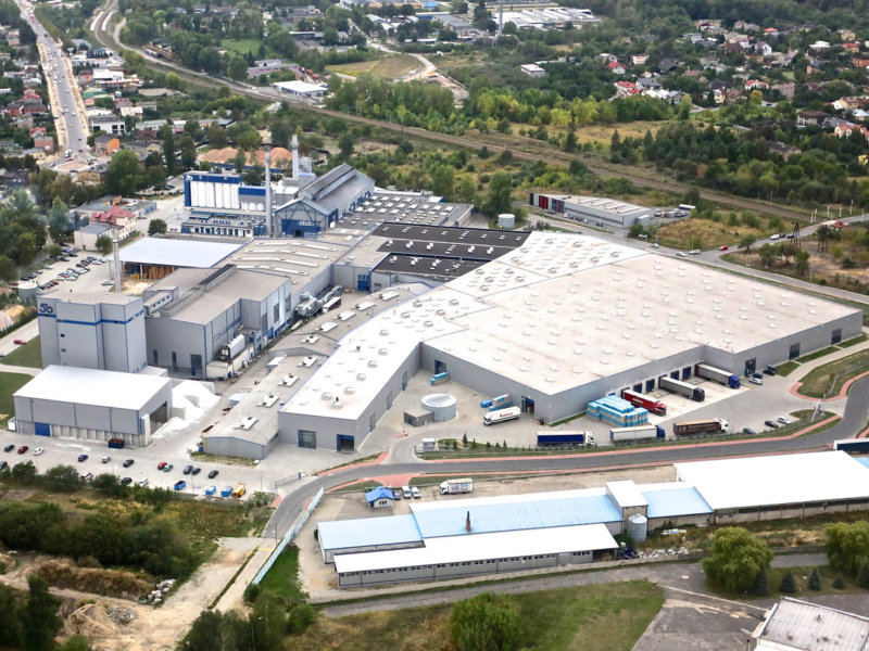 Bird view of production plant Stoelzle Czestochowa Poland