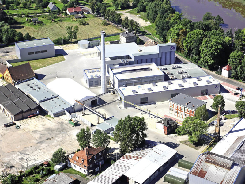 Bird view of production plant Stoelzle Wymiarki Poland