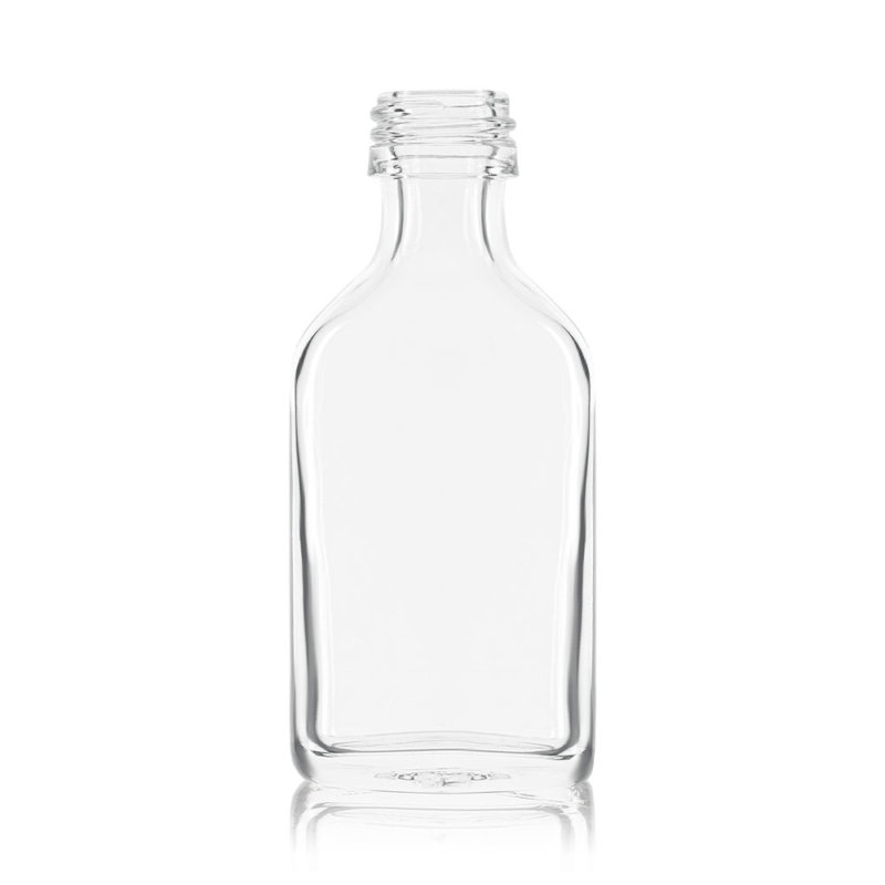 Mini flint liquor bottle in rectangular shape