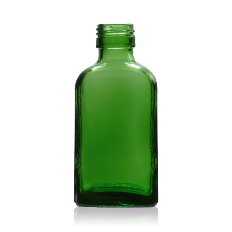 Rechteckige Grünglas Miniatur Flasche für Spirituosen